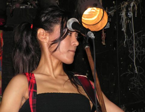 Bass player Monique perfoming at the Continental club, NYC (July 23rd, 2006) 